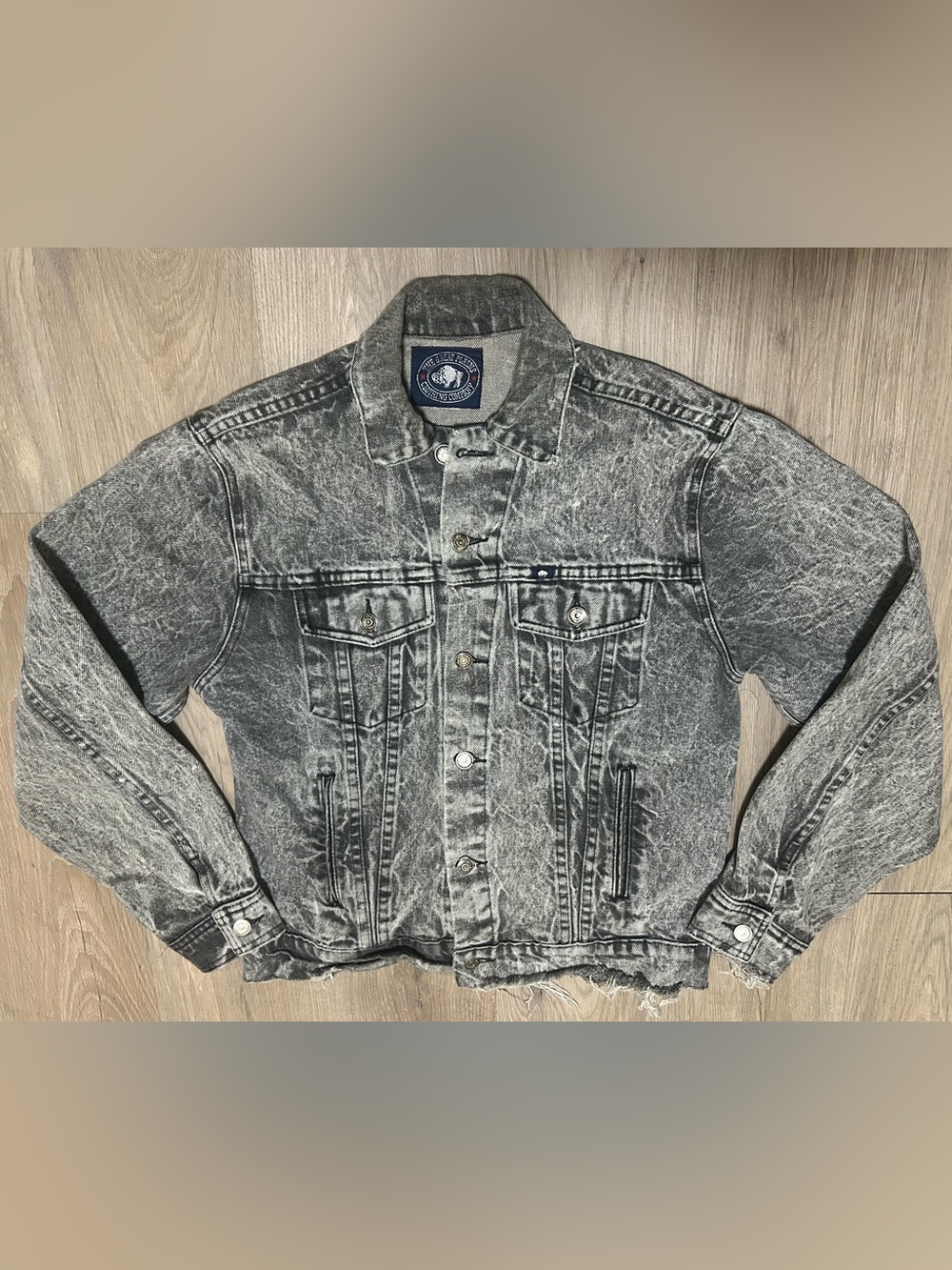 Vintage-grey acid Washed Men's Denim Jacket size M